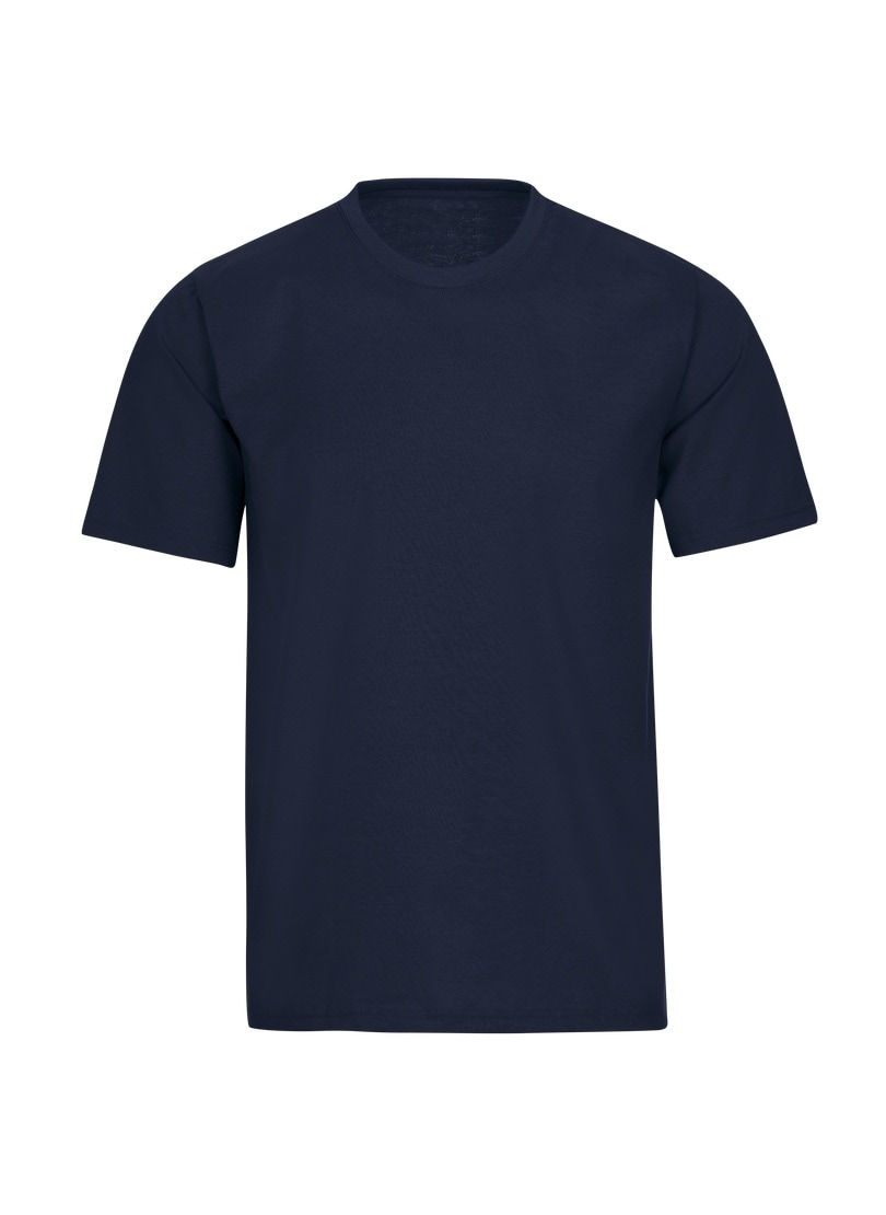 T-Shirt TRIGEMA "TRIGEMA T-Shirt DELUXE Baumwolle", Herren, Gr. XL, blau (navy), 100% Baumwolle, Basic, Shirts Image