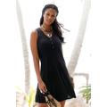 Strandkleid LASCANA Gr. 40, N-Gr, schwarz Damen Kleider Jerseykleid Kleid Sommerkleid Strandkleider