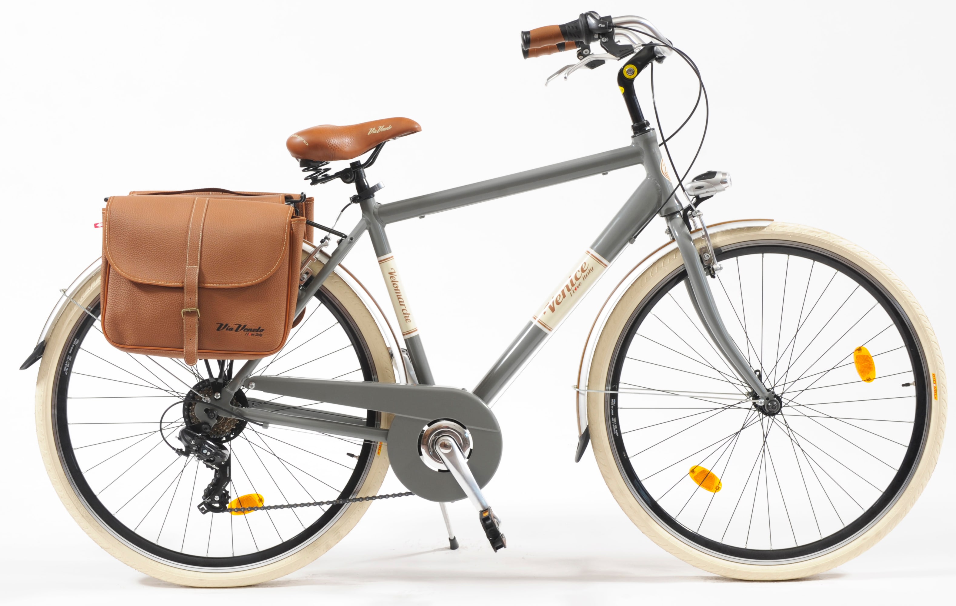 Cityrad "Citybike 605 Alu Man" Gr. 54, grau (grau, grau), VENICE - I LOVE ITALY, Fahrräder, 54cm, 28 Zoll (71,12cm), für Herren, Kettenschaltung Image