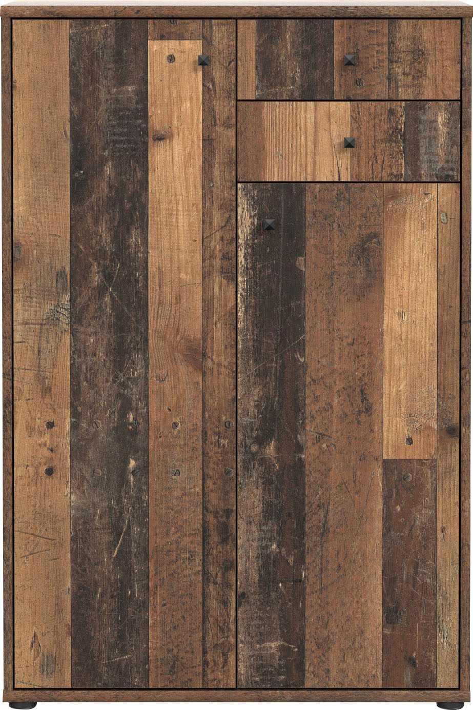 Kommode FORTE "Tempra", braun (old wood vintage), B:73,7cm H:111,1cm T:34,8cm, Dekorfolie, FSC-zertifizierter Holzwerkstoff, Sideboards, Kommode, Breite 73,7 cm