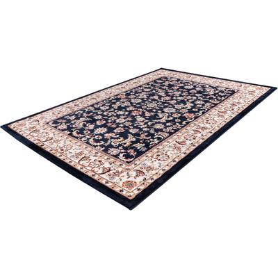 Teppich OBSESSION "Isfahan 741", blau (navy), B:160cm H:11mm L:230cm, Polyester, Teppiche, Orient-Optik, ideal im Wohnzi