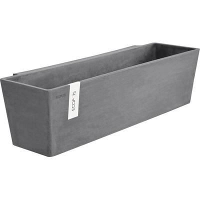 Blumentopf ECOPOTS "MANHATTAN L Grey" Pflanzgefäße Gr. B/H/T: 17,2cm x 15cm x 17,2cm, grau BxTxH: 17,2x17,515 cm