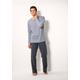 Pyjama SCHIESSER ""selected premium inspiration"" Gr. 52, grau (anthrazit, gestreift) Herren Homewear-Sets Pyjamas