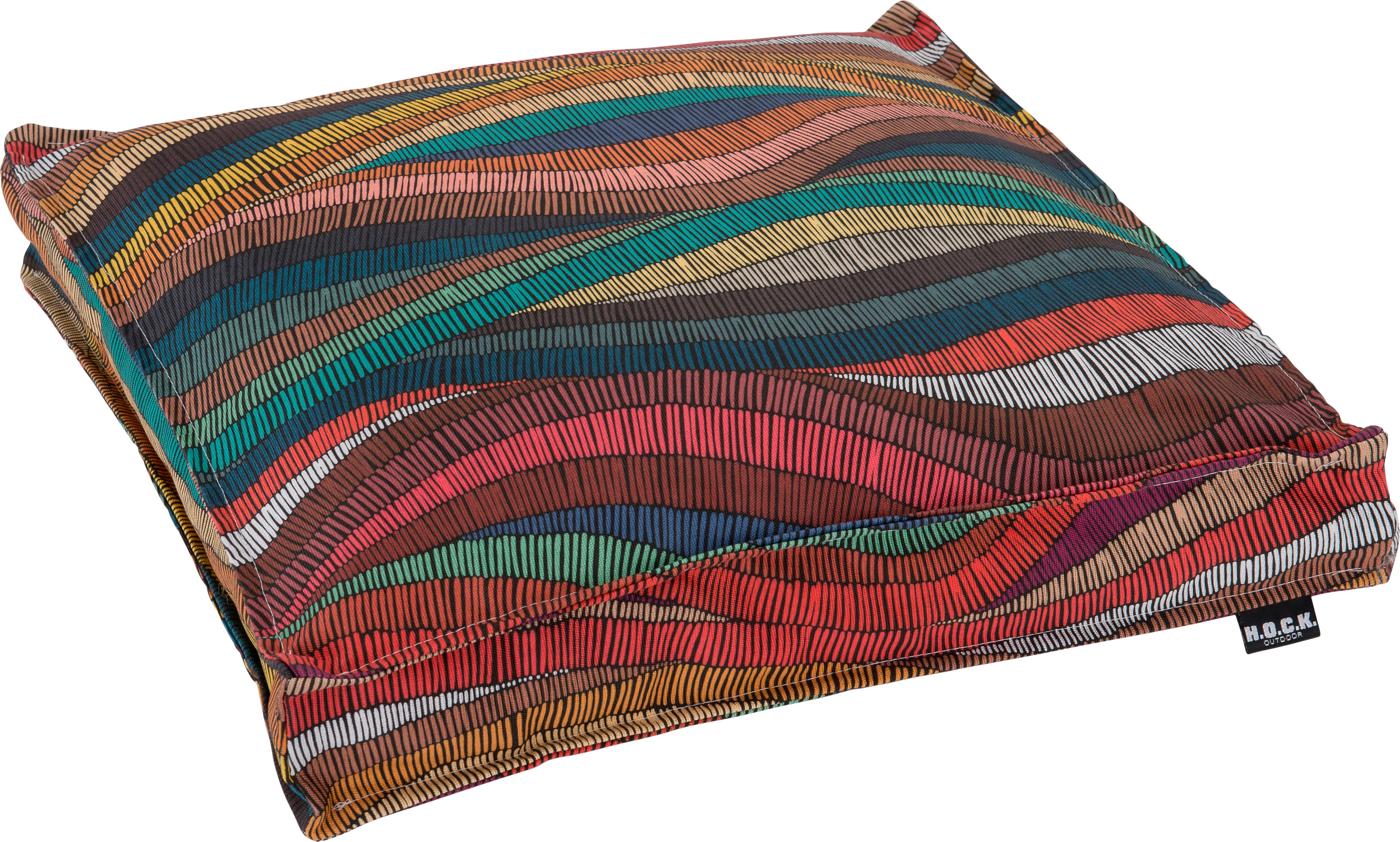 Stuhlkissen H.O.C.K. "Peggy", bunt (bunt, paisleymuster), B:40cm H:5cm L:40cm, Polyacryl, Dekokissen_Sitzkissen_Kissenhüllen, Outdoor geeignet