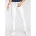 Skinny-fit-Jeans ARIZONA "mit Keileinsätzen" Gr. 20, K + L Gr, weiß (white) Damen Jeans Röhrenjeans Low Waist