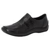 Slipper RIEKER, Damen, Gr. 38, schwarz, Leder, Lederimitat, sportlich, Schuhe, Schlupfschuh, Freizeitschuh, Halbschuh mit Stretcheinsatz