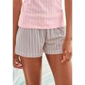 Pyjamashorts S.OLIVER Gr. 36/38, N-Gr, rosa (blassrosa, gestreift) Damen Hosen Pyjamas