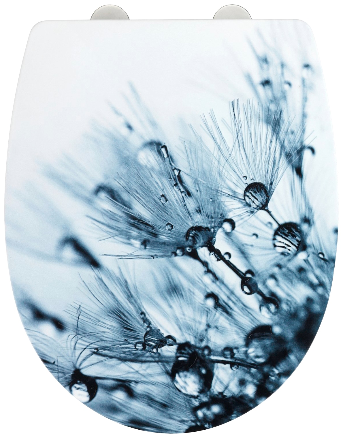 WC-Sitz WENKO "Sereno mit Relief", bunt, B:36,5cm L:45cm, Edelstahl, Thermoplast, WC-Sitze, Thermoplast