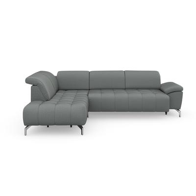 Ecksofa SIT & MORE "Cool L-Form", grau, B:272cm H:79cm T:220cm, Sofas, wahlweise mit Kopfteilverstellung und Vorziehsitz, motorisch Image