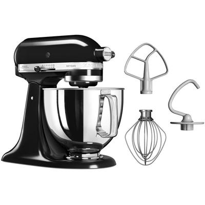 KITCHENAID Küchenmaschine "Artisan 5KSM125EOB", schwarz (onyx schwarz), B:24cm H:36cm T:37cm, Küchenmaschinen, Qnyx Schwarz Image