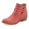 Westernstiefelette LASCANA, Damen, Gr. 37, rot, Obermaterial: 100% Lederimitat. Futter: 100% Lederimitat. Decksohle: 100% Lederimitat. Laufsohle: 100% Synthetik, unifarben, casual, Schuhe Ankleboots Cowboyboots, Cowboy Boots, Ankle Stiefelette mit...