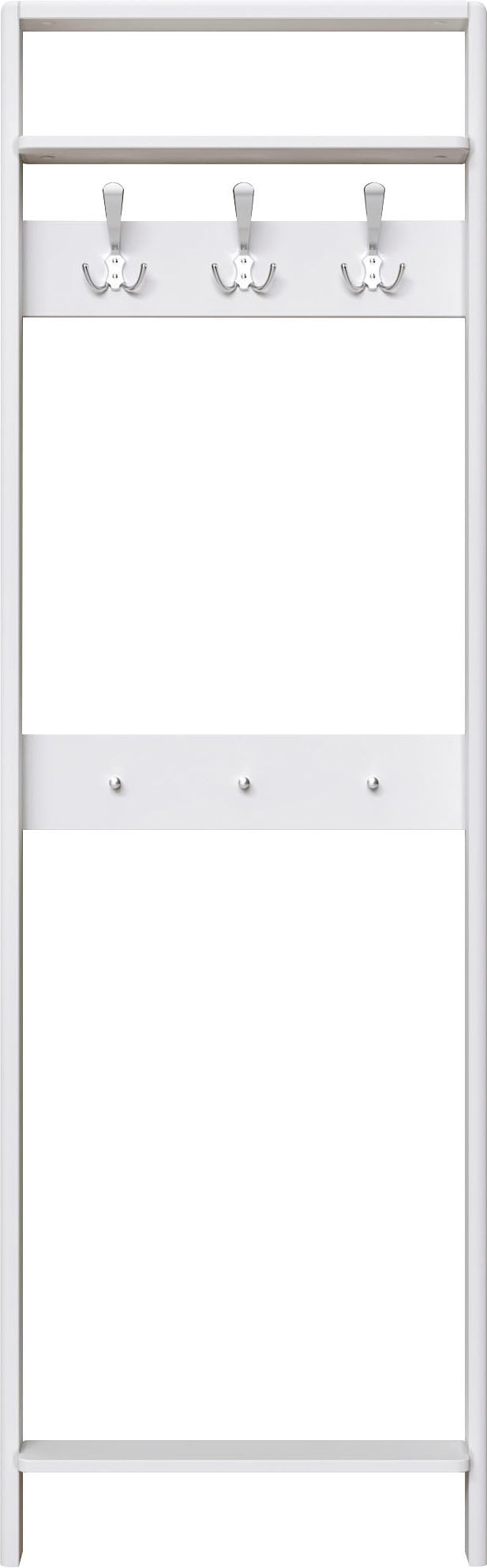 Garderobenpaneel HOME AFFAIRE "Luven", weiß, B:60cm H:192cm T:12cm, Massivholz, Garderobenpaneele, Garderobenpaneel, FSC zertifiziertes Massivholz
