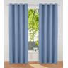 Vorhang HOME AFFAIRE ""Parry"" Gardinen Gr. 145cm, Ösen, 140cm, blau Gardine 2-er Set, blickdicht, monochrom, basic