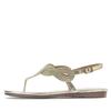 Zehentrenner LASCANA, Damen, Gr. 41, gold (goldfarben), Obermaterial: 100% Textilmaterial. Futter: 100% Lederimitat. Decksohle: 100% Lederimitat. Laufsohle: 100% Synthetik, unifarben, metallic, elegant, Schuhe Damenschuh Sandale Sommerschuh...