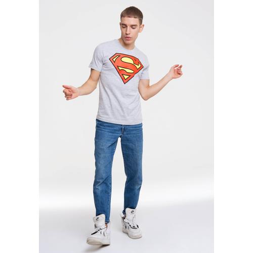 T-Shirt LOGOSHIRT ""SUPERMAN - LOGO"" Gr. XXL, grau Herren Shirts mit Superhelden-Logo