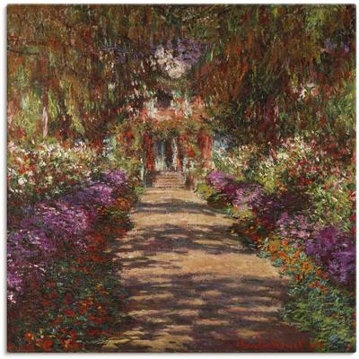 Wandbild ARTLAND "Weg in Monets Garten in Giverny. 1902", bunt (farbe bild(er): bunt), B:30cm H:30cm, Bilder, als Alubild, Outdoorbild, Leinwandbild, Poster, Wandaufkleber Image