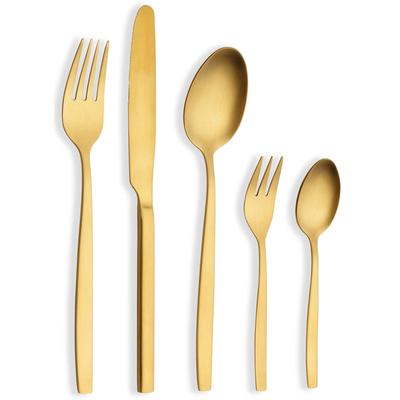 Besteck-Set ECHTWERK "Positano", gold (goldfarben), 30 tlg., Edelstahl 18/10, Essbesteck-Sets, Tafelbesteck, goldfarben, Geschenkkassette Image