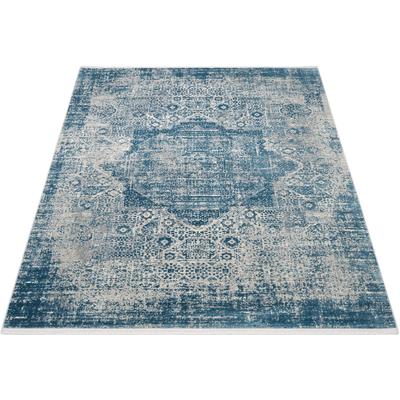 Teppich OCI DIE TEPPICHMARKE "COLOUR MEDI", blau, B:160cm H:8mm L:230cm, Viskose, Polyacryl, Teppiche Image