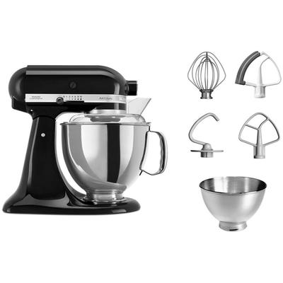 KITCHENAID Küchenmaschine "5KSM175PSEOB ONYX BLACK", schwarz, B:24cm H:36cm T:37cm, Küchenmaschinen, mit Zubehör im Wert von ca. 112,-€ UVP
