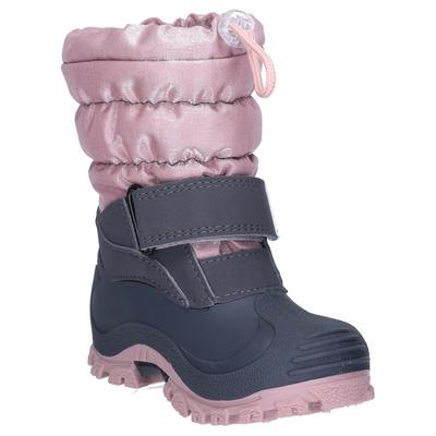 Snowboots LURCHI "Fjonna", Kinder, Gr. 31, grau (grau, rosa), Synthetik, Textil, Glitzer, sportlich, Schuhe, Snowboots, Warmfutter, Größenschablone zum Download