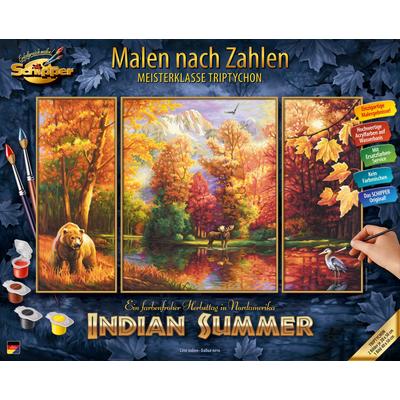 Malen nach Zahlen SCHIPPER "Meisterklasse Triptychon - Indian Summer", bunt, Malvorlagen, KinderB:20cm H:50cm, Karton, Made in Germany, B:20cm H:50cm Image