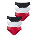 Jazz-Pants Slips PETITE FLEUR Gr. 56/58, 6 St., rot (rot, schwarz, weiß) Damen Unterhosen Jazzpants