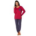 Schlafanzug WÄSCHEPUR Gr. 44/46, rot (rot, marine) Damen Homewear-Sets Pyjamas