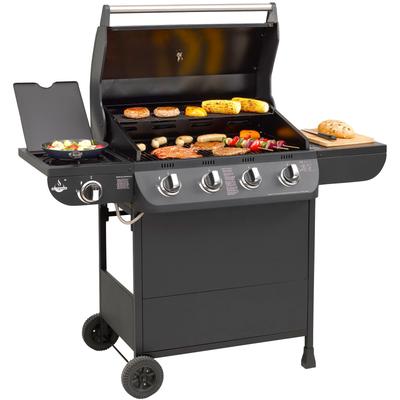 Gasgrill EL FUEGO "Columbus 4+1", schwarz, B:130cm H:108cm T:58cm, Grills, BxTxH: 130x58,5x107,5 cm