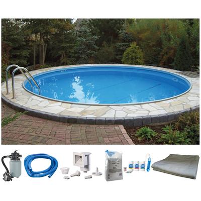 Rundpool MY POOL BWT "PREMIUM inkl. umfangreichem Zubehör", weiß, H:120cm Ø:500cm, Schwimmbecken, Höhe 120 cm, in verschiedenen Größen erhältlich