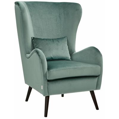 Sessel "Salla auch in Fellimitat und Feincord, viele Bezugsarten, Ohrensessel", grün, B:78cm H:118cm T:94cm, Samtcord (92% Polyester 8% Polyamid), Struktur (100% Polyester), Struktur Hahnentritt (100% Polyester), Struktur fein (100% Polyester),... Image