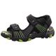Sandale SUPERFIT "HENRY WMS: Mittel" Gr. 32, bunt (schwarz, neongrün) Kinder Schuhe