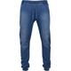 Bequeme Jeans URBAN CLASSICS "Urban Classics Herren Knitted Denim Jogpants" Gr. M, US-Größen, blau (blue washed) Herren Jeans