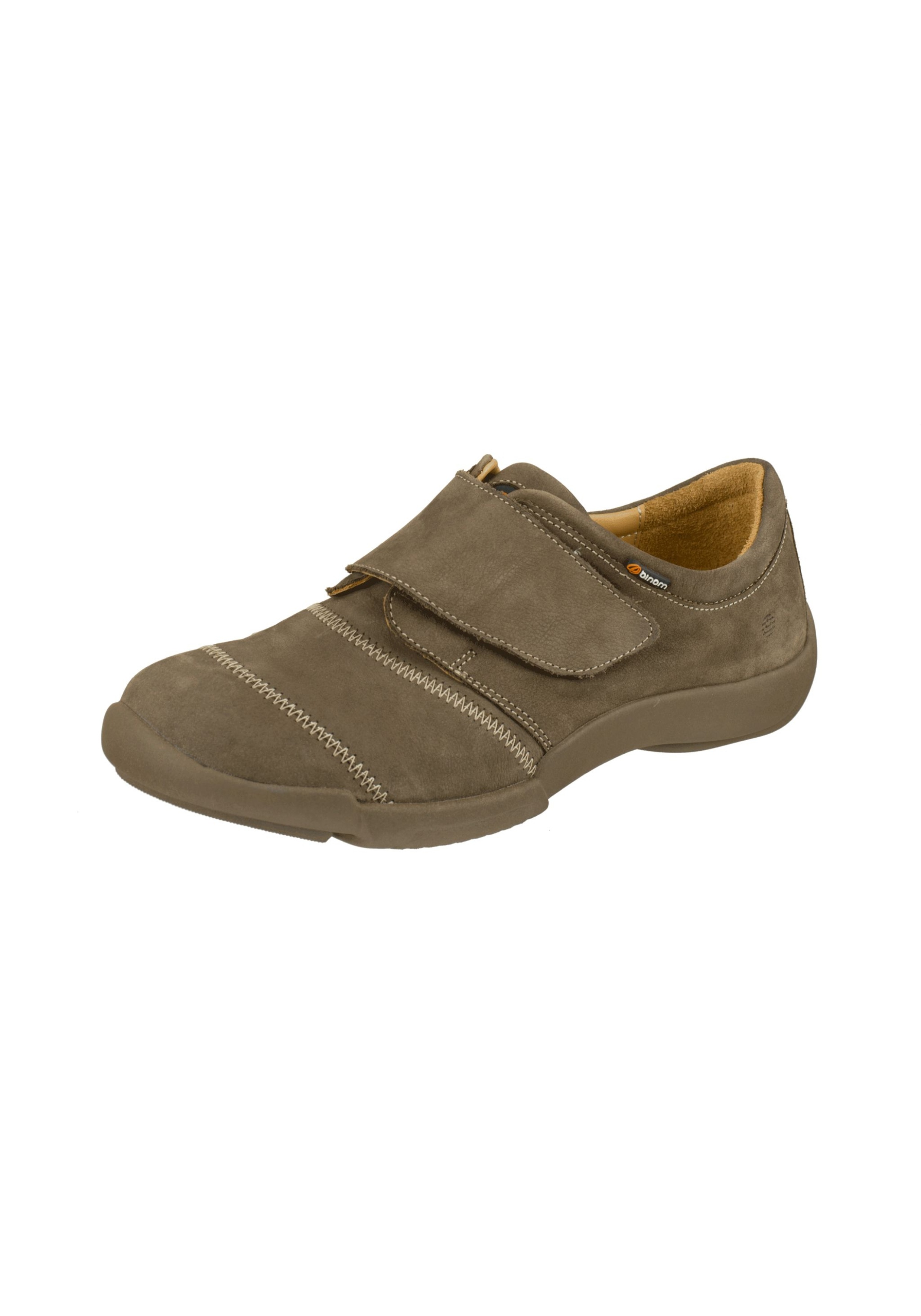 Klettschuh BINOM "Mia", Damen, Gr. 37, beige (hellbraun, beige), Leder, elegant, Schuhe, mit angenehmem Schuhklima