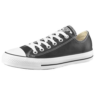 Sneaker CONVERSE "Chuck Taylor All Star Basic Leather Ox" Gr. 36,5, schwarz (black) Schuhe Bekleidung