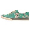 Sneaker DOGO "Sneaker Koala Hug Damen Sneaker / Female", Damen, Gr. 41, Normalschaft, blau (grün), Lederimitat, Schuhe Skaterschuh Sneaker low, Vegan