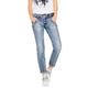 Boyfriend-Jeans HEINE Gr. 18, Kurzgrößen, blau (bleached) Damen Jeans 5-Pocket-Jeans Bestseller