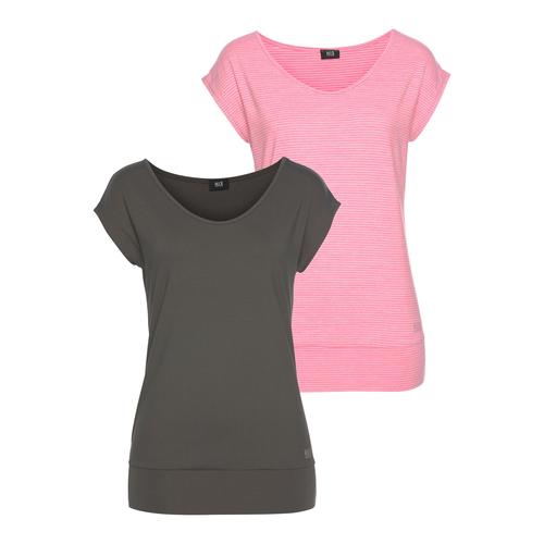 Funktionsshirt H.I.S Gr. 40/42, bunt (anthrazit, rosa) Damen Shirts Funktionsshirts
