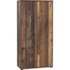Schuhschrank FORTE "Tempra", braun (old, wood vintage), B:73,7cm H:149,5cm T:34,8cm, FSC-zertifizierter Holzwerkstoff, Dekorfolie, Schränke, Breite 73,7 cm