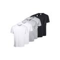 T-Shirt FRUIT OF THE LOOM Gr. S (44/46), grau (weiß, schwarz, grau) Herren Shirts T-Shirts Bestseller