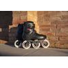 Inlineskates POWERSLIDE "Zoom Black 100" Gr. 39, rot (rot, schwarz, weiß), Inlineskates_Rollschuhe_Schlittschuhe, Kinder, 39/40, Kunststoff, Materialmix