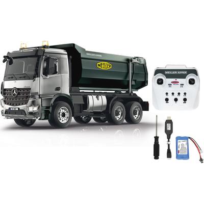 RC-LKW JAMARA "Mercedes-Benz Arocs Metal Meiller 1:20, 2,4 GHz", grau, Fernlenkfahrzeuge, KinderB:16cm H:19,8cm T:45cm, Kunststoff, Metall, mit LED Licht und Rückfahrwarnsound, B:16cm H:19,8cm T:45cm