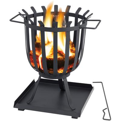 Feuerkorb TEPRO "Brentwood", schwarz, B:36cm H:45cm L:36cm, Stahl, Feuerkörbe, ØxH: 36x45 cm Image