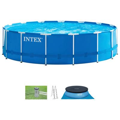 Framepool INTEX "Metal Frame", blau, H:122cm Ø:457cm, Schwimmbecken, 5-tlg., ØxH: 457x122 cm Image
