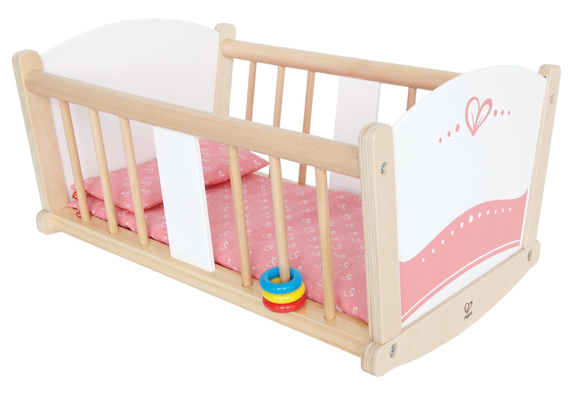 Puppenwiege HAPE "Schlummerwiege", beige (natur), Puppenmöbel, KinderB:48cm H:26cm T:34cm, Holz, B:48cm H:26cm T:34cm