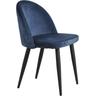 "Polsterstuhl SIT ""Sit&Chairs"" Stühle Gr. B/H/T: 49 cm x 79 cm x 52,5 cm, 2 St., Samtvelours, Metall, blau (blau, schwarz) Polsterstühle mit weichem Samtvelours"