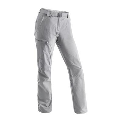 Funktionshose MAIER SPORTS "Lulaka", Damen, Gr. 34, Normalgrößen, grau (hellgrau), 90% Polyamid, 10% Elasthan, Hosen, Damen Wanderhose, atmungsaktive Outdoor-Hose mit Roll up Funktion Image