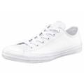 Sneaker CONVERSE "Chuck Taylor Basic Leather Ox Monocrome" Gr. 37, weiß Schuhe Bekleidung