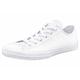 Sneaker CONVERSE "Chuck Taylor Basic Leather Ox Monocrome" Gr. 45, weiß Schuhe Bekleidung