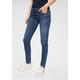 Skinny-fit-Jeans PEPE JEANS "SOHO" Gr. 30, Länge 32, blau (z63 classic stretch) Damen Jeans Röhrenjeans im 5-Pocket-Stil mit 1-Knopf Bund und Stretch-Anteil