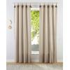 Gardine "Leger" Gr. 4, grau (taupe, beige), B:110cm H:245cm, Baumwolle, Baumwolle, LEGER HOME BY LENA GERCKE, Gardinen, blickdicht, Bio-Baumwolle, gewebt, verschiedene Größen